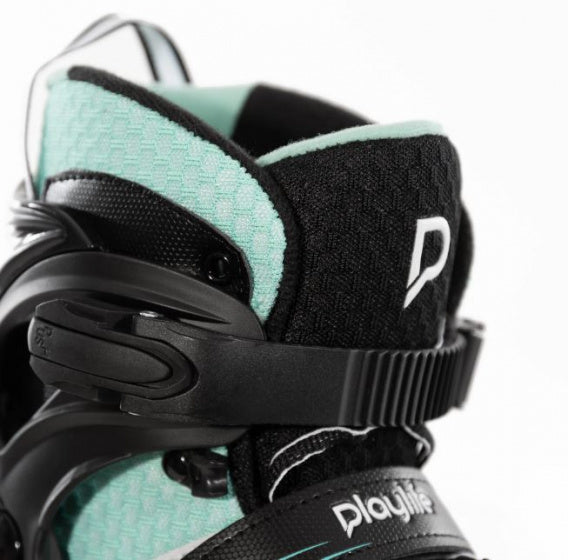 Playlife Inline skates Flyte Teal 84 softboot 82A zwart/blauw mt 41