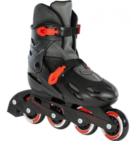 Playlife Inline skates Riddler hardboot 82A zwart maat 31-34