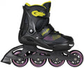 Playlife Inline skates Joker hardboot 82A zwart/geel maat 31-34