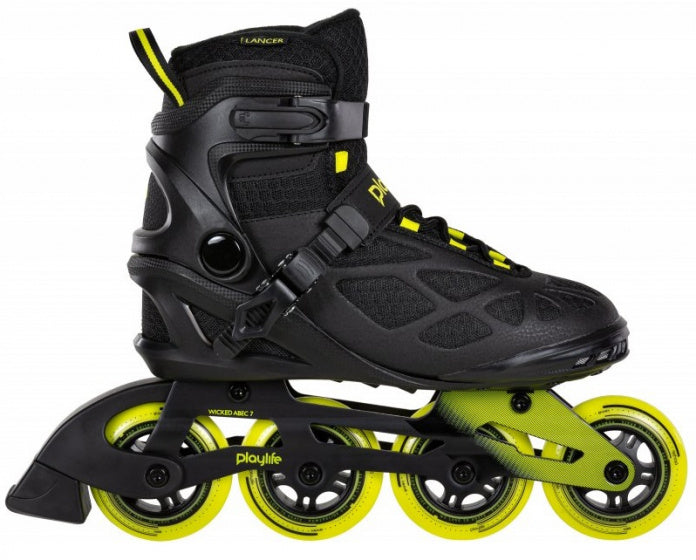 Inlineskates Lancer 84 polypropyleen zwart/geel mt 45