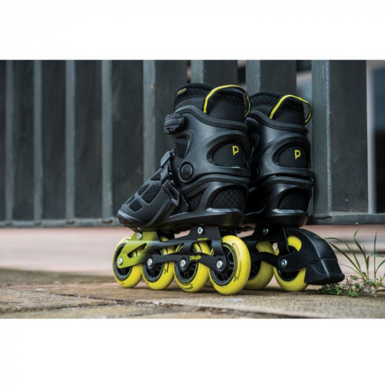 Inlineskates Lancer 84 polypropyleen zwart/geel mt 45