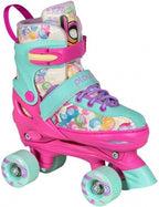 rolschaatsen Lollipop roze/turquoise meisjes maat 35/38