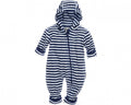 babypyjama onesie fleece junior gestreept navy maat 92