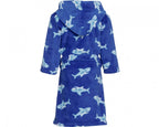 badjas haaien junior blauw maat 86/92