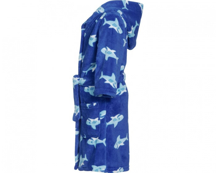 badjas haaien junior blauw maat 134/140