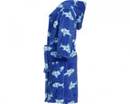badjas haaien junior blauw maat 146/152