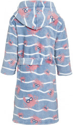 badjas krab junior polyester blauw maat 134/140