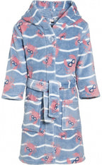 badjas krab junior polyester blauw maat 134/140