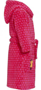 badjas Muis meisjes fleece rood/roze maat 110/116