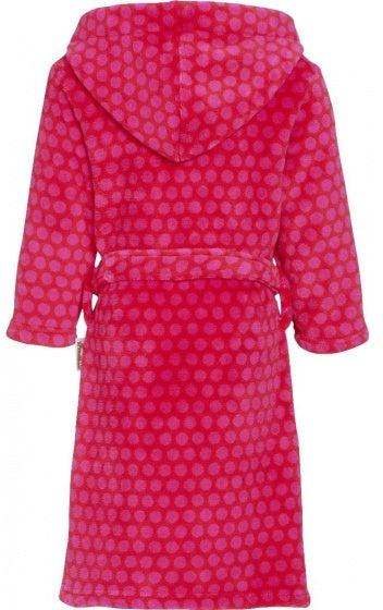 badjas Muis meisjes fleece rood/roze maat 86/92