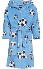 badjas Soccer junior fleece blauw maat 98/104