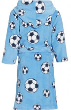 badjas Soccer junior fleece blauw maat 122/128