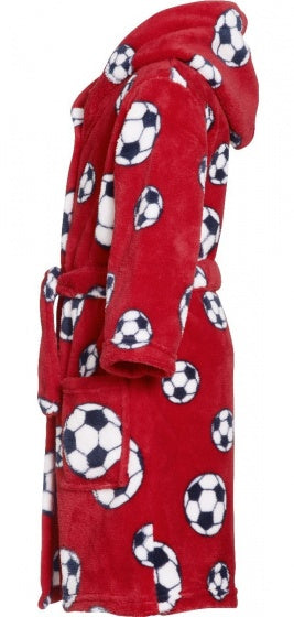 badjas Soccer junior fleece rood maat 134/140