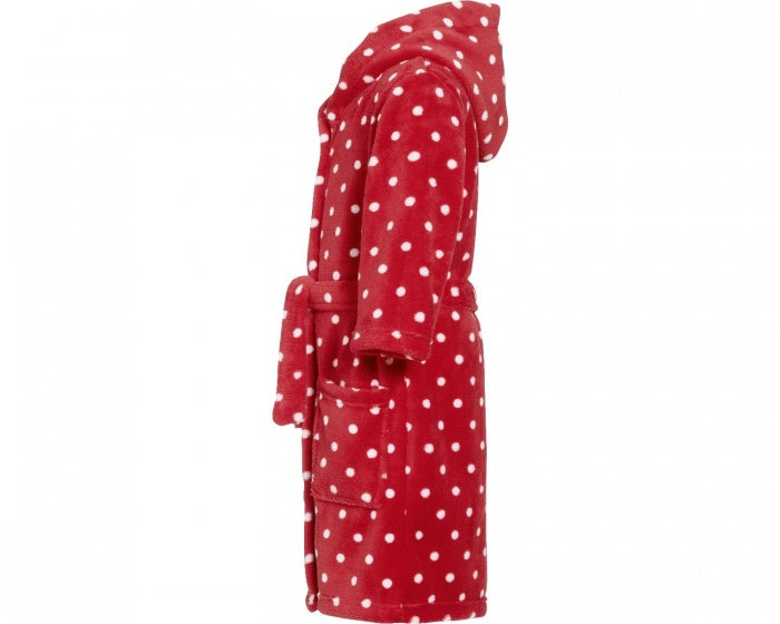 badjas stippen junior rood maat 134/140