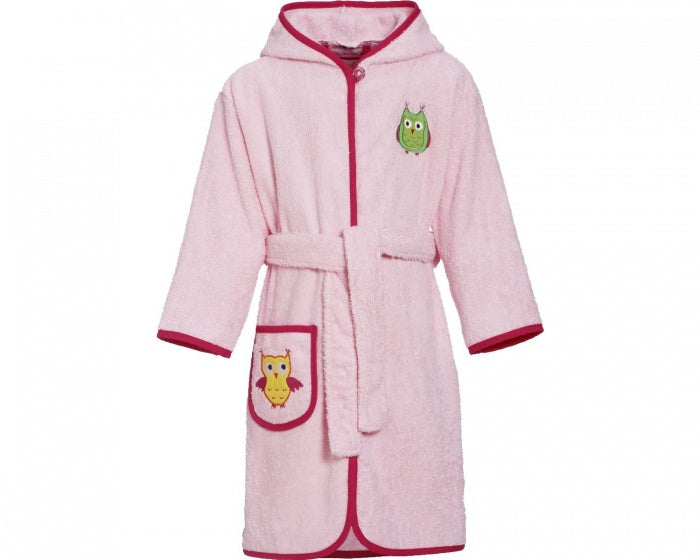 badjas uilen roze junior maat 74/80
