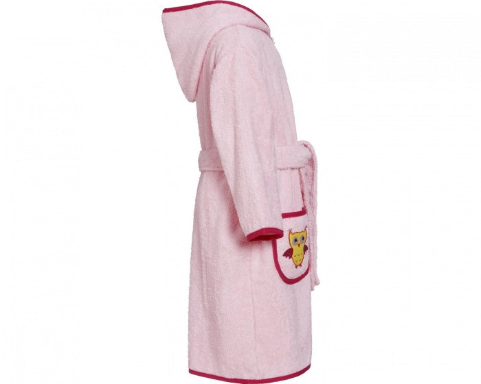 badjas uilen roze junior maat 74/80