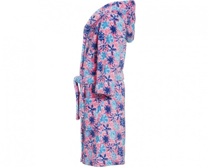 badjas viooltjes meisjes roze/blauw/wit maat 74/80