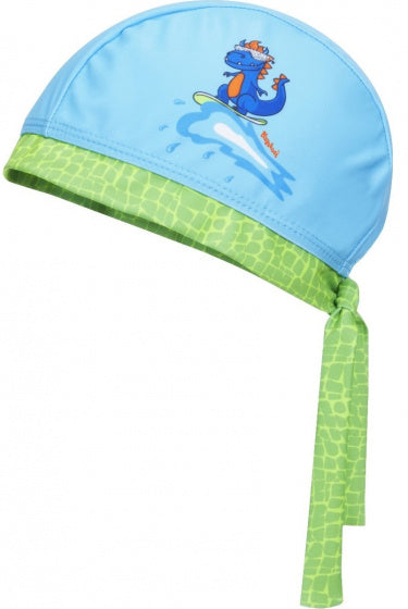 badmuts Dino jongens polyester blauw/groen 55 cm