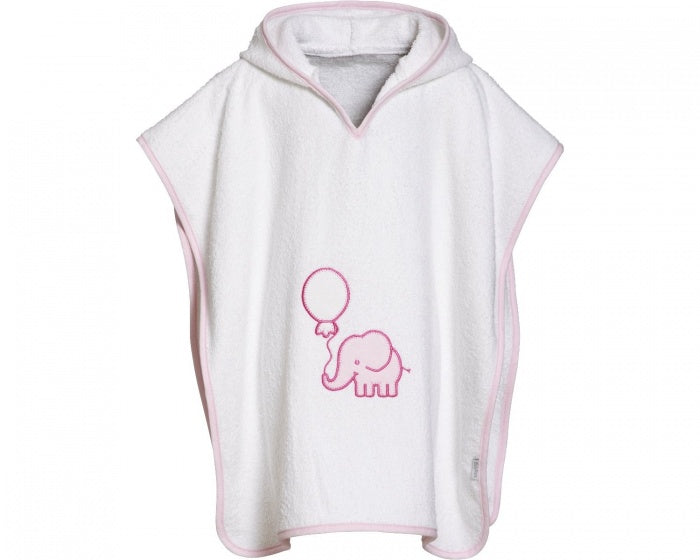 badponcho olifant roze meisjes maat S