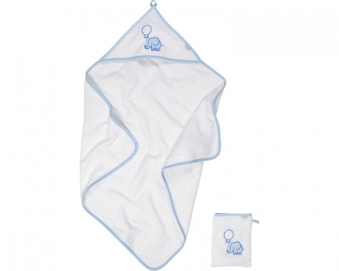 badset in cadeauverpakking 2-delig wit/blauw