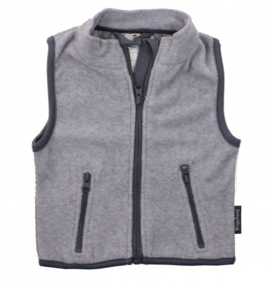 bodywarmer fleece junior grijs maat 128