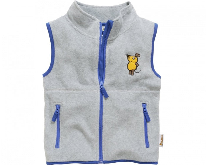 bodywarmer fleece Muis junior grijs maat 86