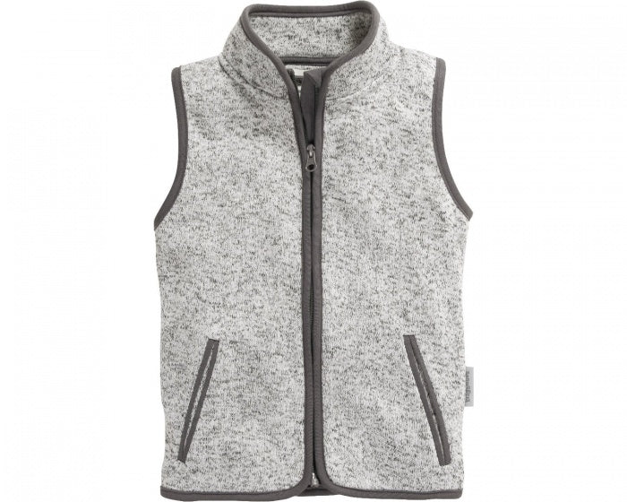 bodywarmer Knit fleece junior grijs maat 140