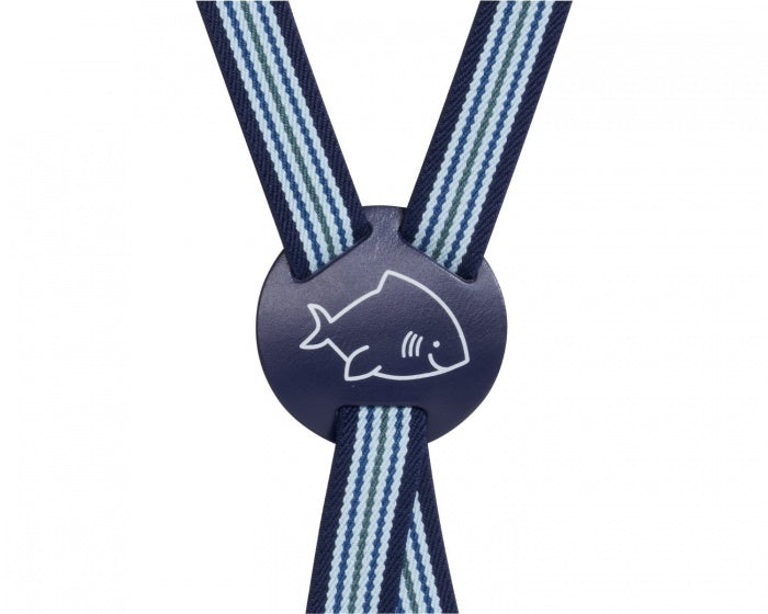 Playshoes Bretels met vis blauw maat 70