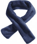 fleecesjaal 85 cm pluche/polyester navy one-size