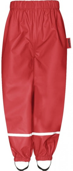 gevoerde regenbroek rood maat 86