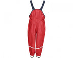 gevoerde regentuinbroek rood maat 104