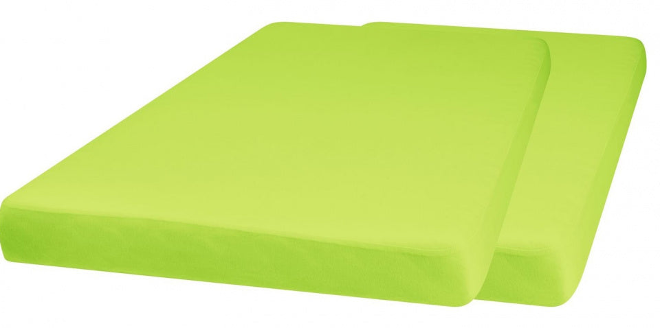 hoeslaken junior 140 x 70 cm katoen groen 2 stuks