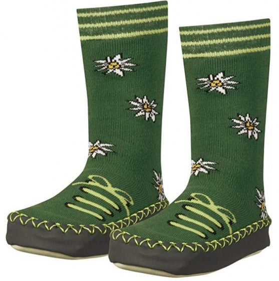 Playshoes Huissloffen Edelweiß junior groen/blauw maat 17/18