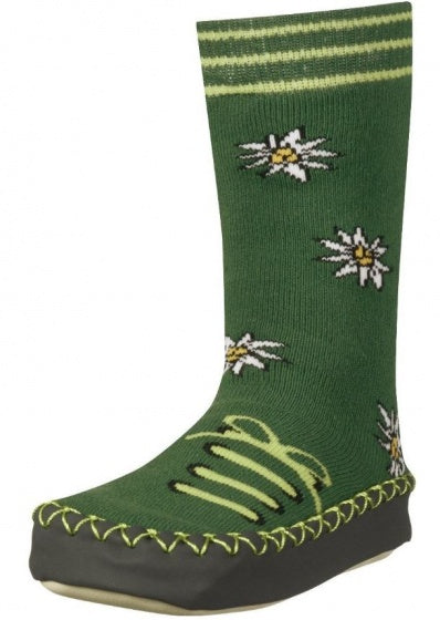Playshoes Huissloffen Edelweiß junior groen/blauw maat 17/18