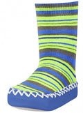 Playshoes Huissloffen Ringel jongens blauw/groen maat 17/18