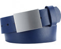 leren riem met pin gesp blauw maat 65