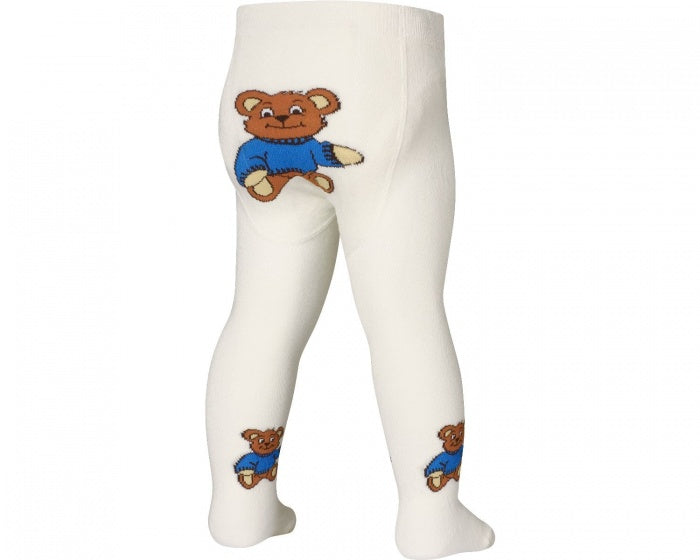 Playshoes Maillot Beer meisjes katoen wit/bruin/blauw maat 74/80