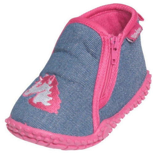 pantoffels eenhoorn meisjes blauw/roze maat 26/27