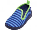 pantoffels gestreept junior blauw/groen maat 24/25