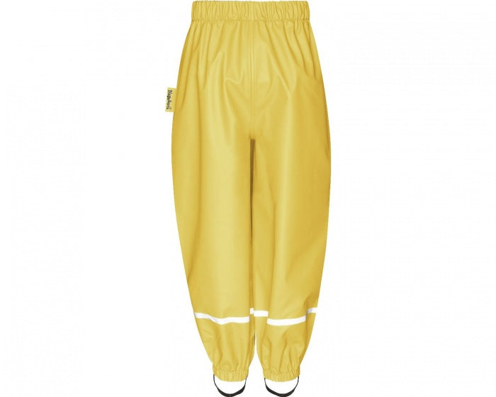 regenbroek met elastische tailleband geel maat 92