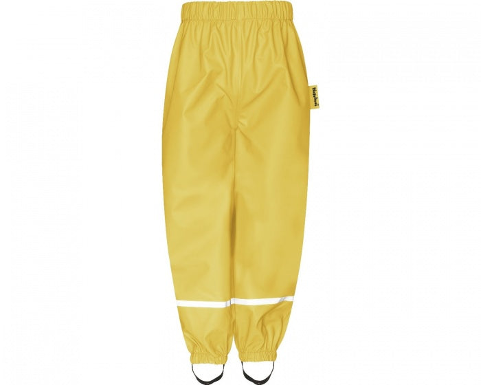 regenbroek met elastische tailleband geel maat 92