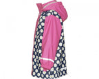 regenjas bloemetjes roze/navy junior maat 98