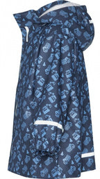 regenjas Bouwplaats jongens blauw maat 116