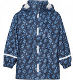 regenjas Bouwplaats jongens blauw maat 86
