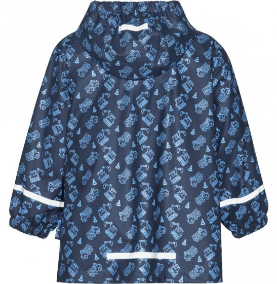 regenjas Bouwplaats jongens blauw maat 116