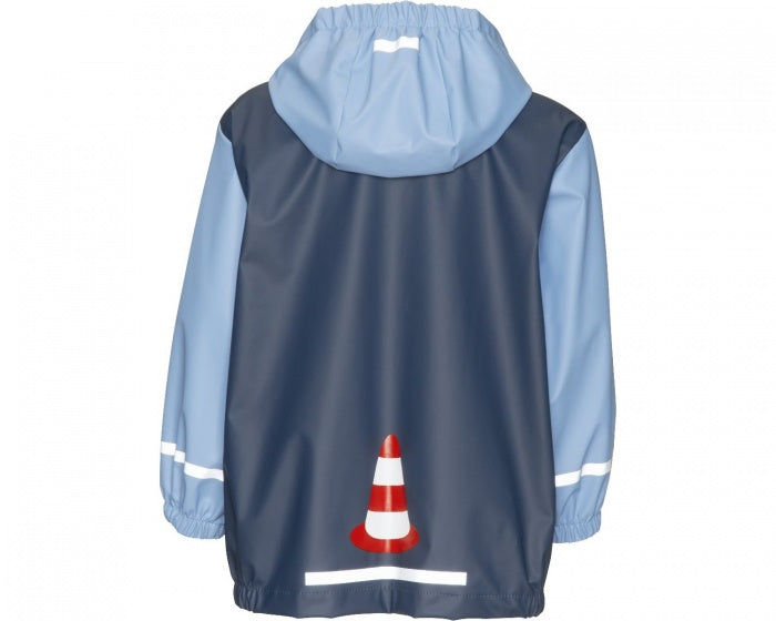 regenjas graafmachine blauw junior maat 86