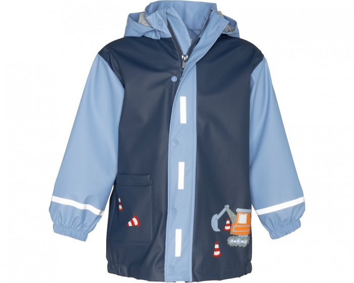 regenjas graafmachine blauw junior maat 80