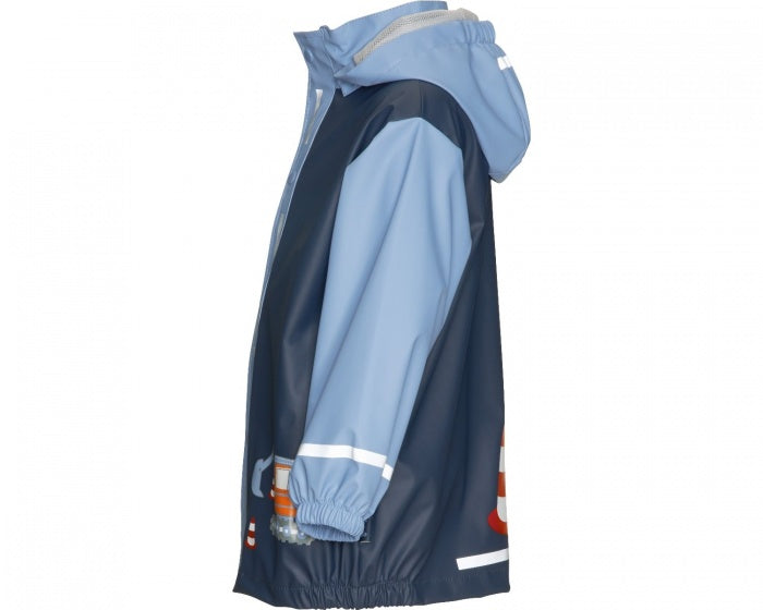 regenjas graafmachine blauw junior maat 80