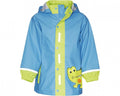 regenjas krokodil blauw/groen jongens maat 86