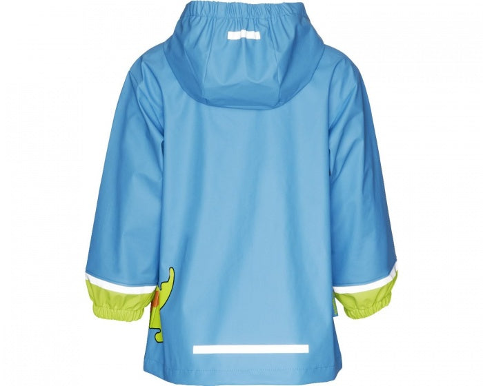 regenjas krokodil blauw/groen jongens maat 86